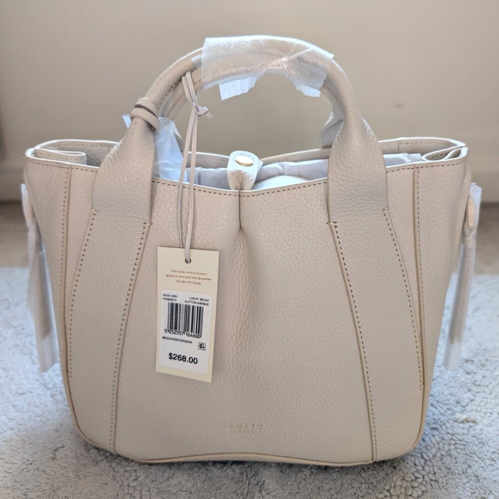 NWT Radley London Sutton Avenue Medium Open Top Grab Satchel Bag (color: birch) - Picture 3 of 15